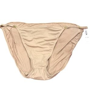 NWT Victoria’s Secret Nude Smooth String Bikini Panties & Gold Accent –XXL